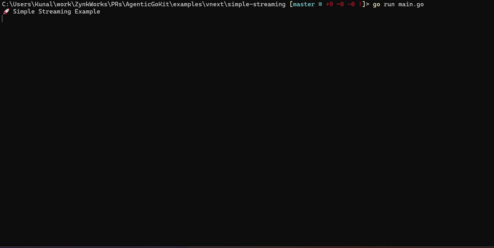 Simple streaming (terminal)